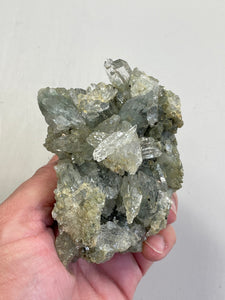 Green Himalayan Chlorite Inclusion Quartz Crystal Q021a