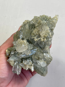 Green Himalayan Chlorite Inclusion Quartz Crystal Q021a