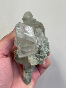 Green Himalayan Chlorite Inclusion Quartz Crystal Q022a