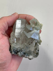 Green Himalayan Chlorite Inclusion Quartz Crystal Q022a