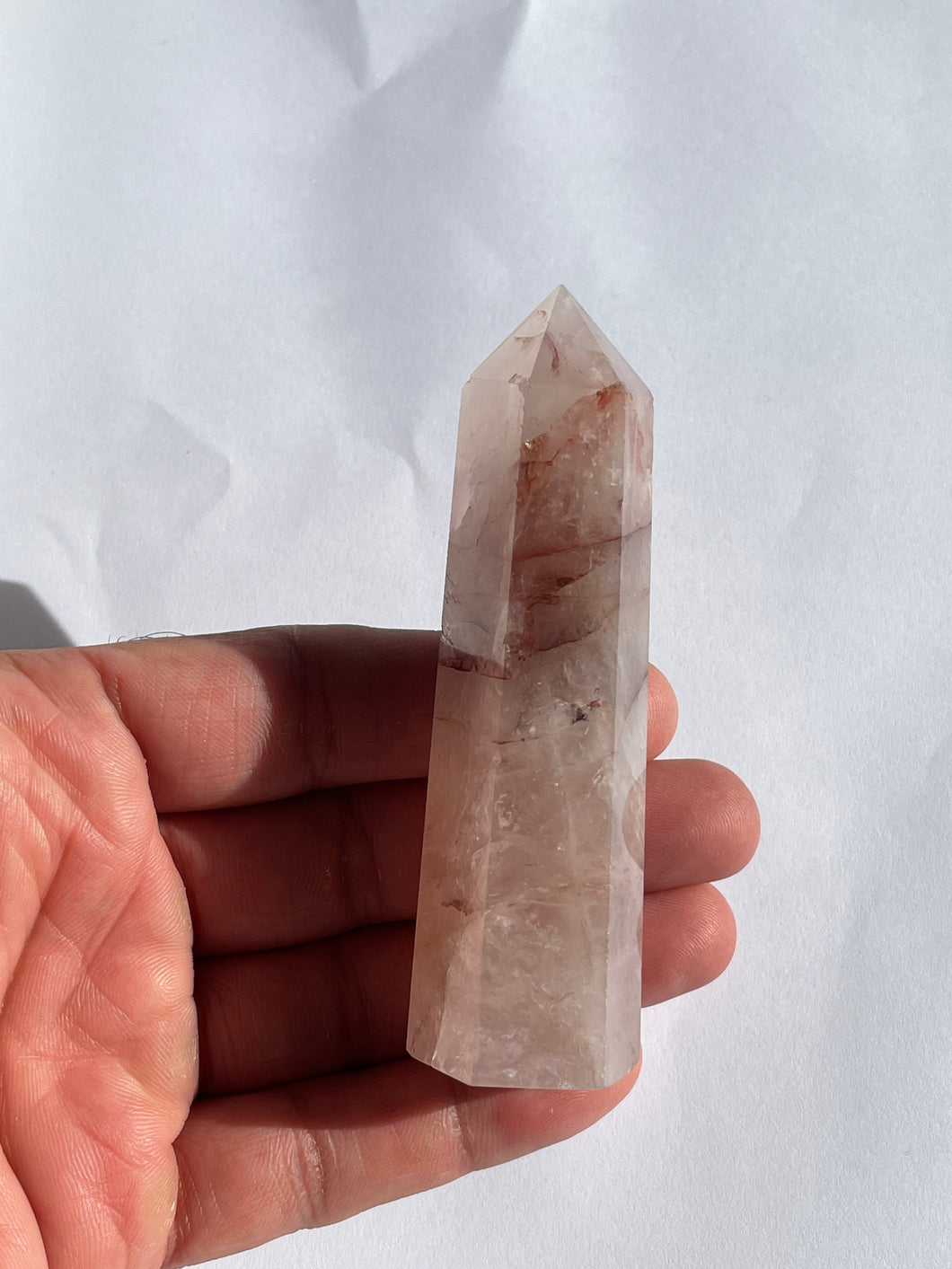 Fire Quartz / Hematoid Quartz Tower Natural Crystal T252