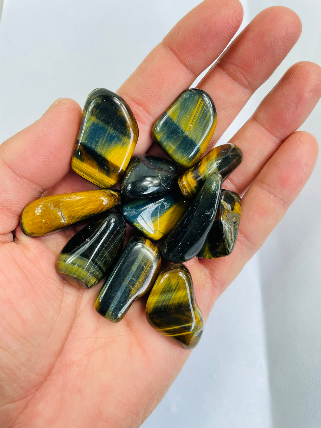 Tiger Eye Multi-coloured Tumbled Stones TB053 x 1